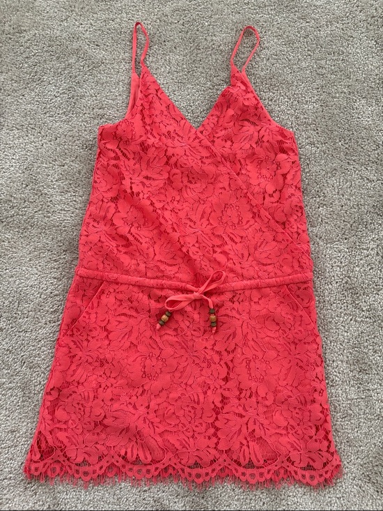 Chaser Dresses & Skirts - Chaser Coral Lace Mini Dress